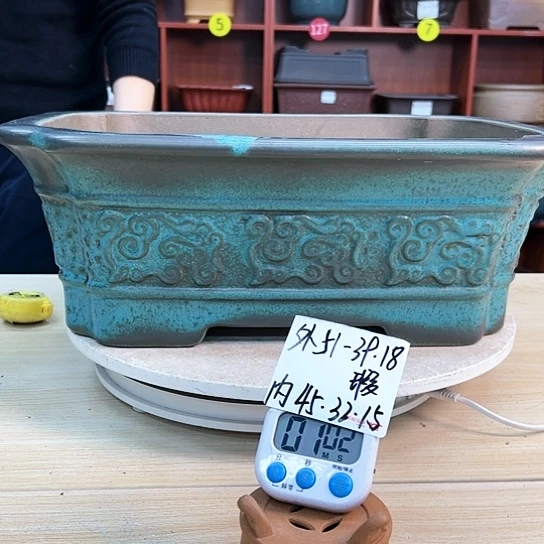 红陶春**冬紫砂花盆里放的东西