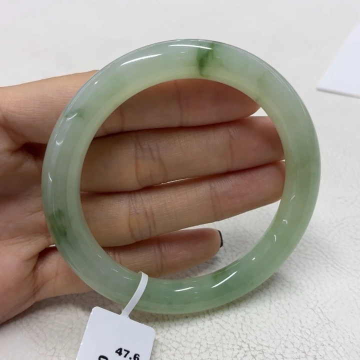 未镶嵌手镯翡翠缅甸翡翠手镯55.7圆条