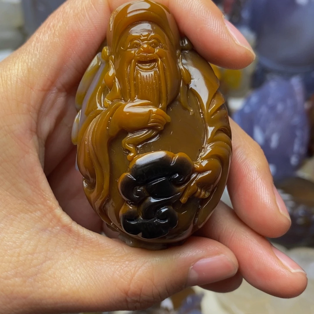 玛瑙/玉髓手把件未镶嵌