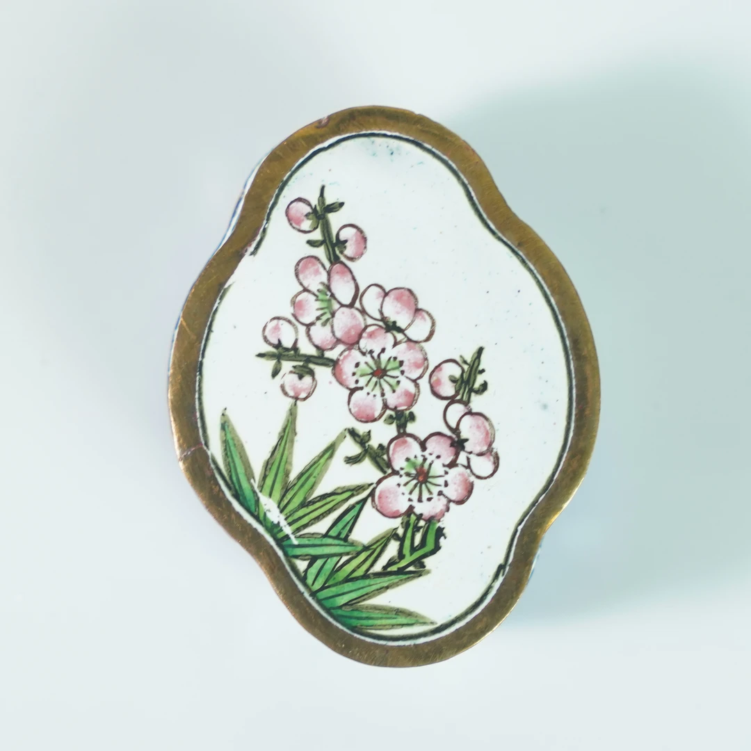 LABCSO260102666【十竹斋】民国景泰蓝海棠盒