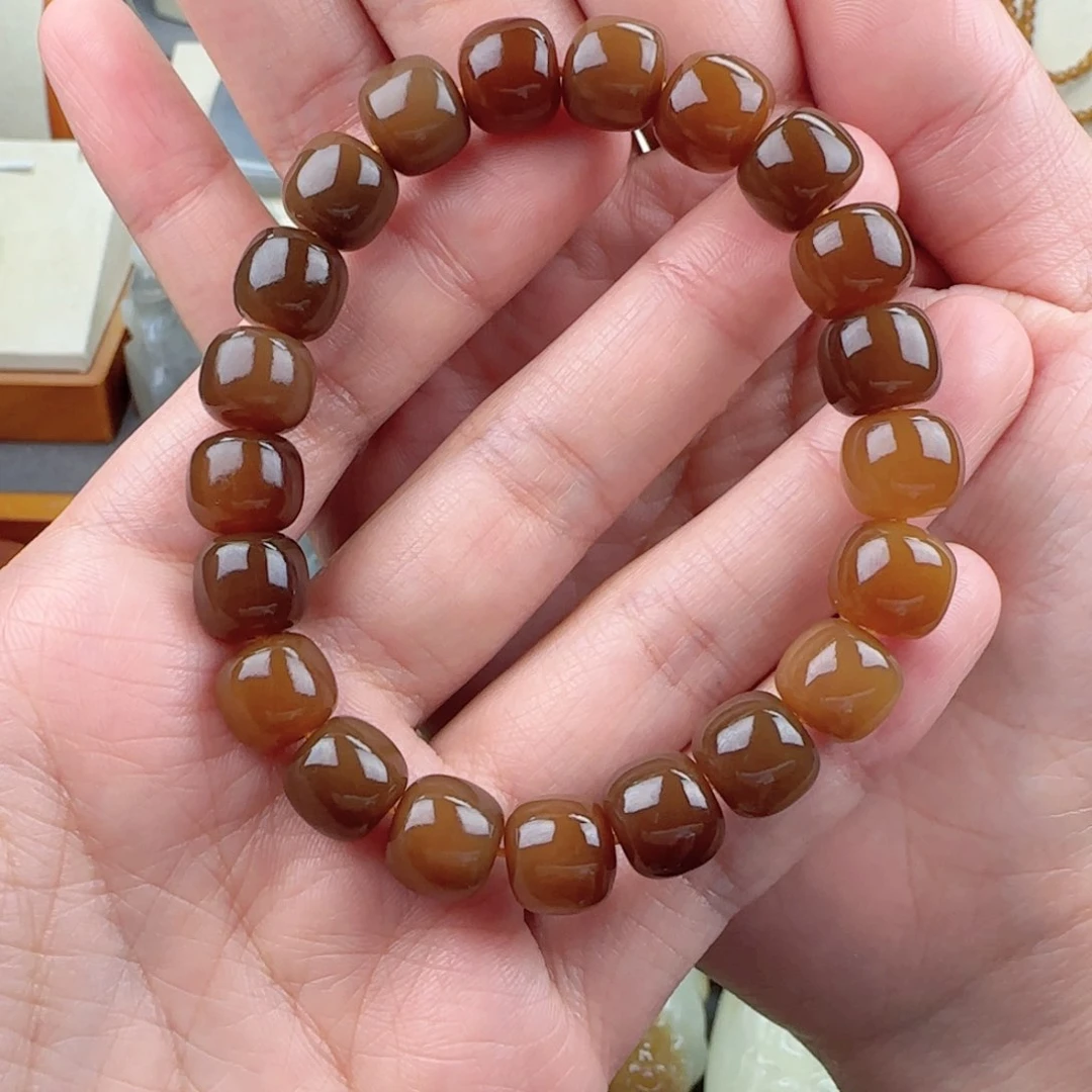 和田玉手链未镶嵌也****坏