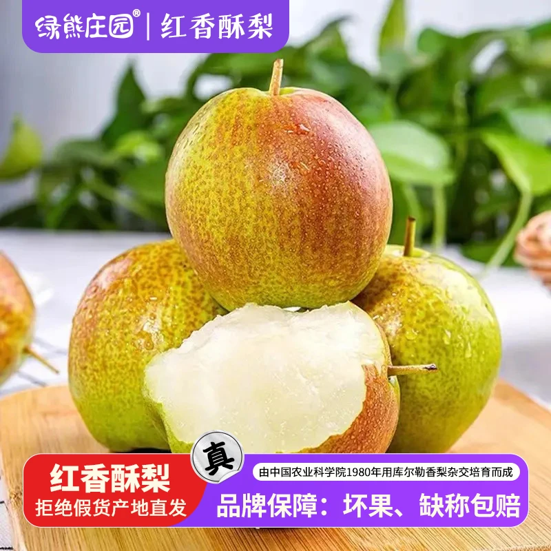 山西运城丹霞红香梨红香酥梨新鲜酥脆大果品质甘甜爽口味美肉细腻