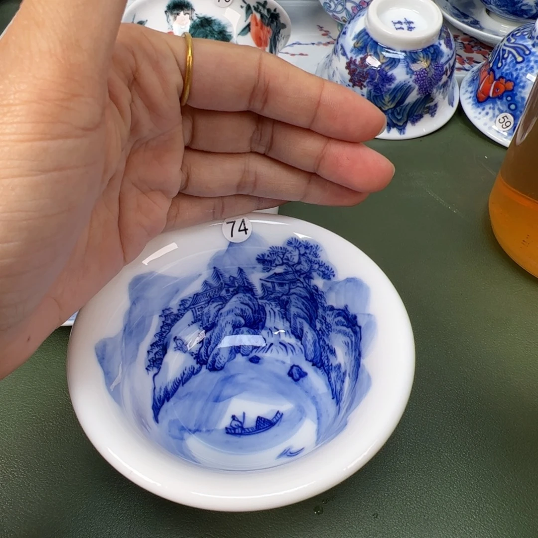 陶瓷景德镇纯手工纯手绘茶具木木