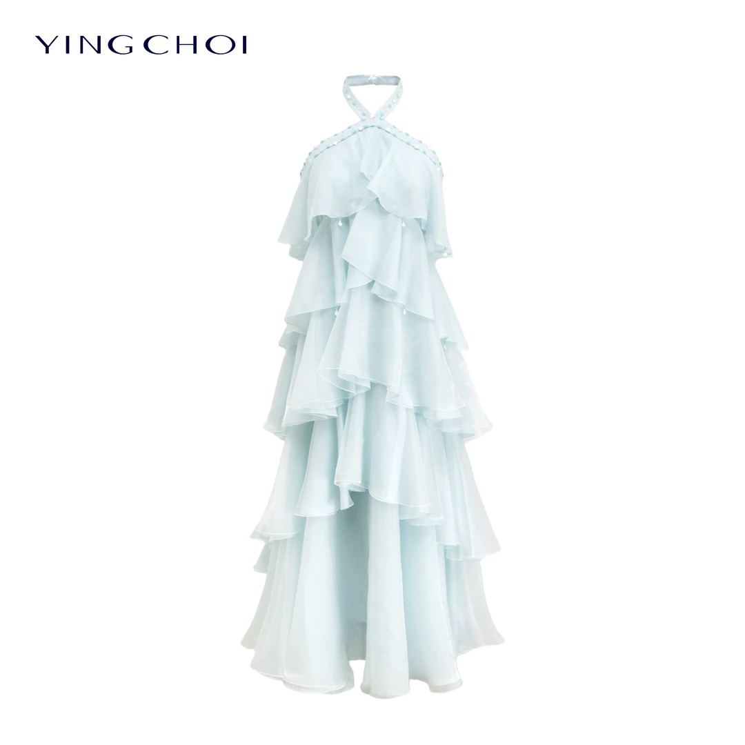 【千金归来】YINGCHOI 2025 新款挂脖连衣裙 32628