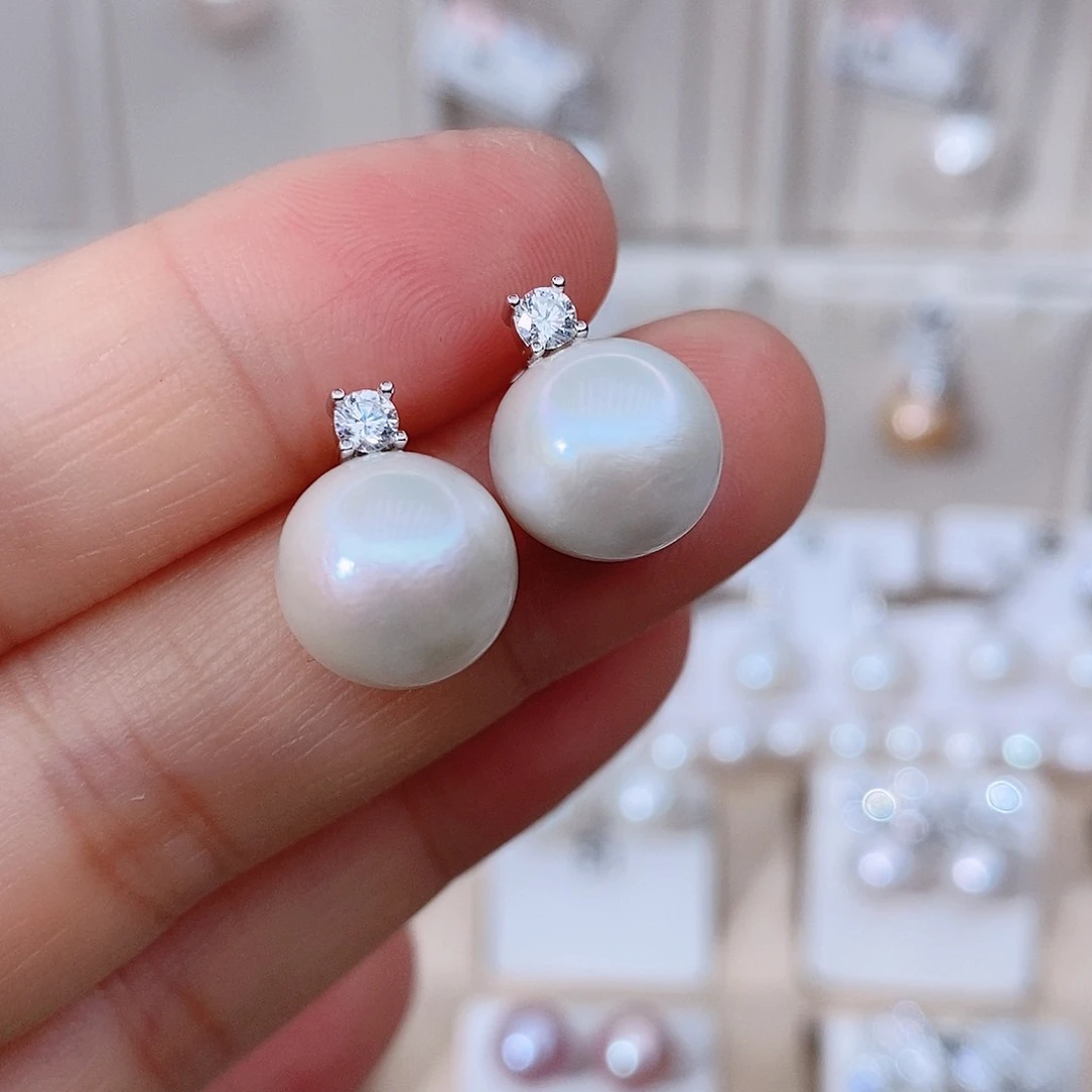 颈饰银S925镶嵌淡水珍珠