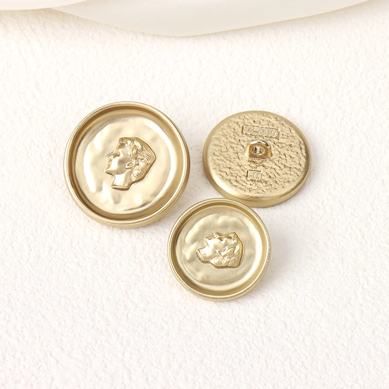 复古茶金色金属纽扣男女上衣毛衫大衣西服外套装饰扣子