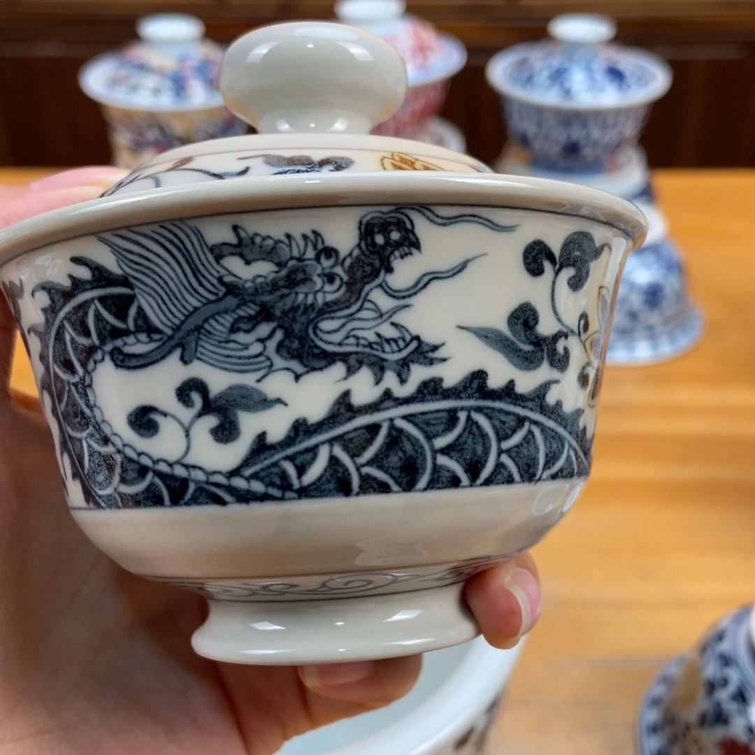 手绘现代茶具非古董
