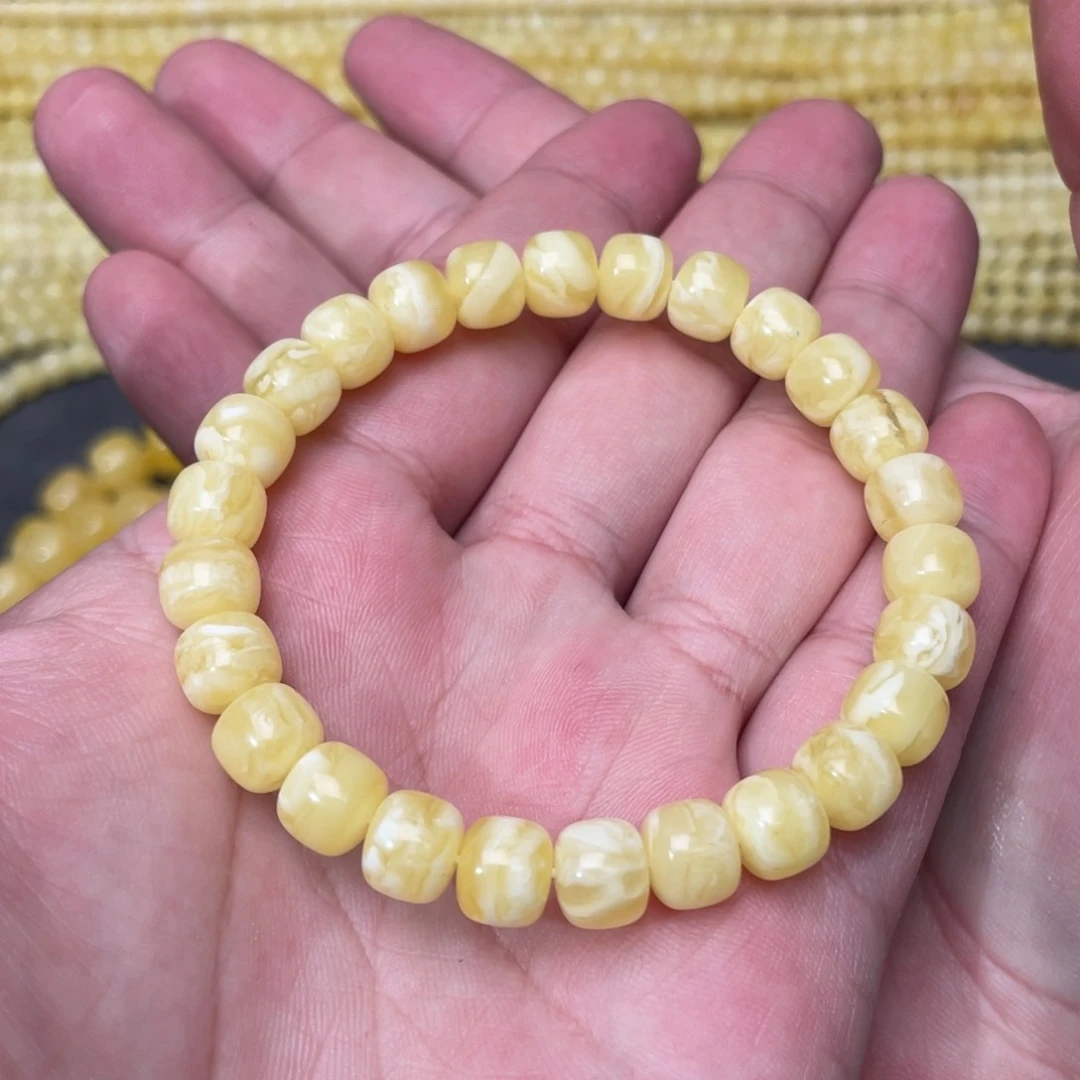 蜜蜡裸石未镶嵌蜜蜡手串8.3mm