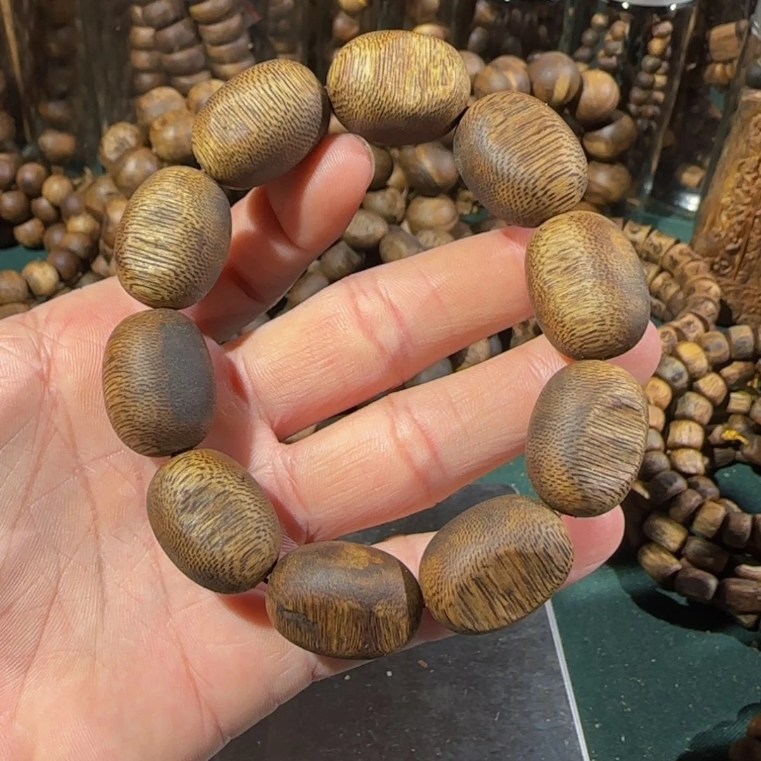 沉香手串乌身老料留疤单圈1.7高货20