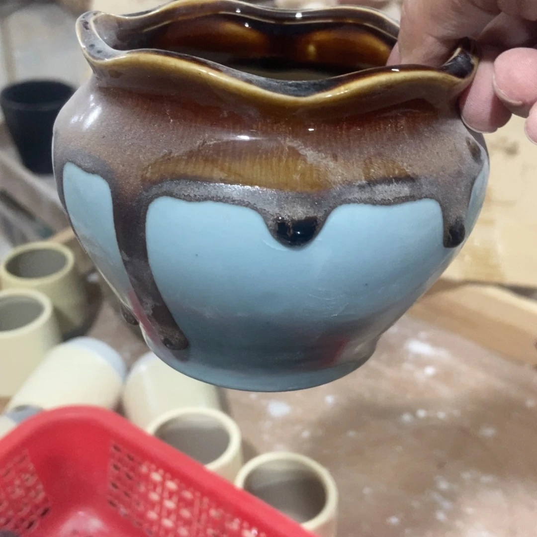 红陶高温陶瓷花盆