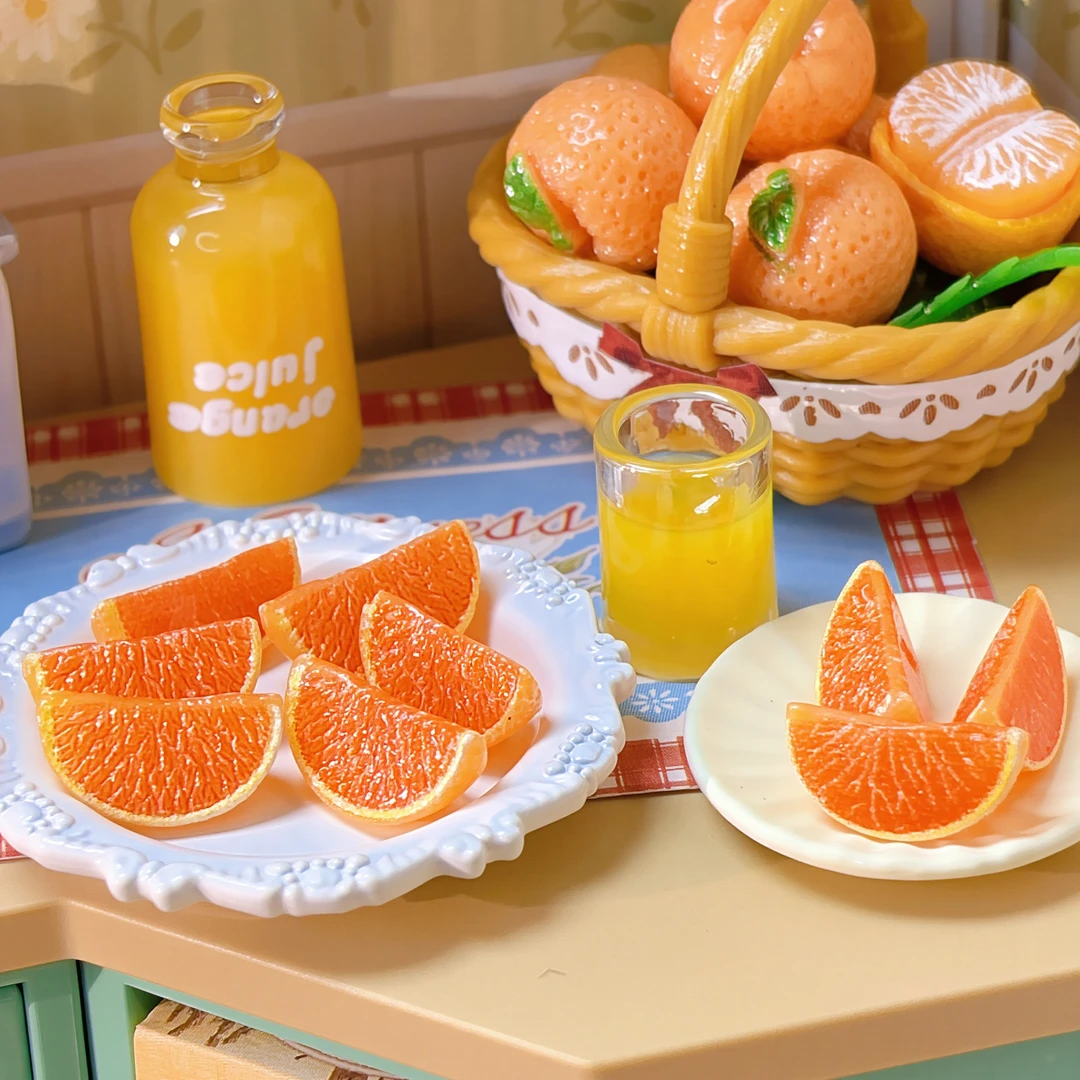 朵儿定制-超迷你橘子瓣-微缩食玩配件奶油胶树脂diy百搭爆款