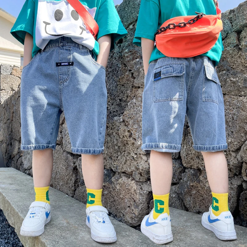 男童牛仔短裤儿童夏季2025新款夏装中大童五分裤子薄款中裤洋气潮