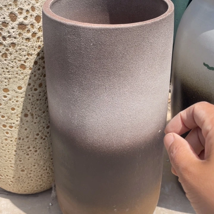 紫砂花盆50×20瑕灰色……