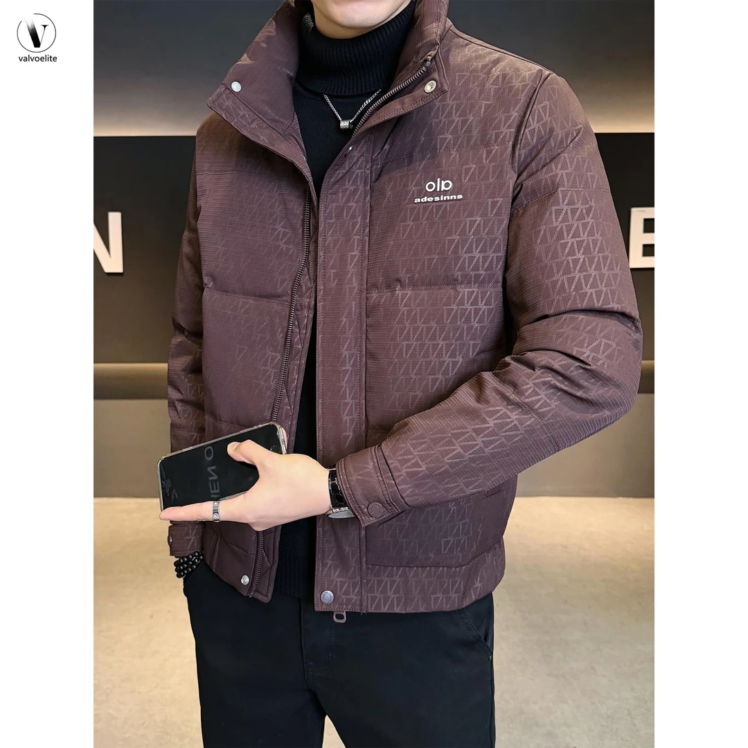 VALVOELITE轻薄羽绒服男立领短款休闲百搭痞帅高级感冬季外套衣服