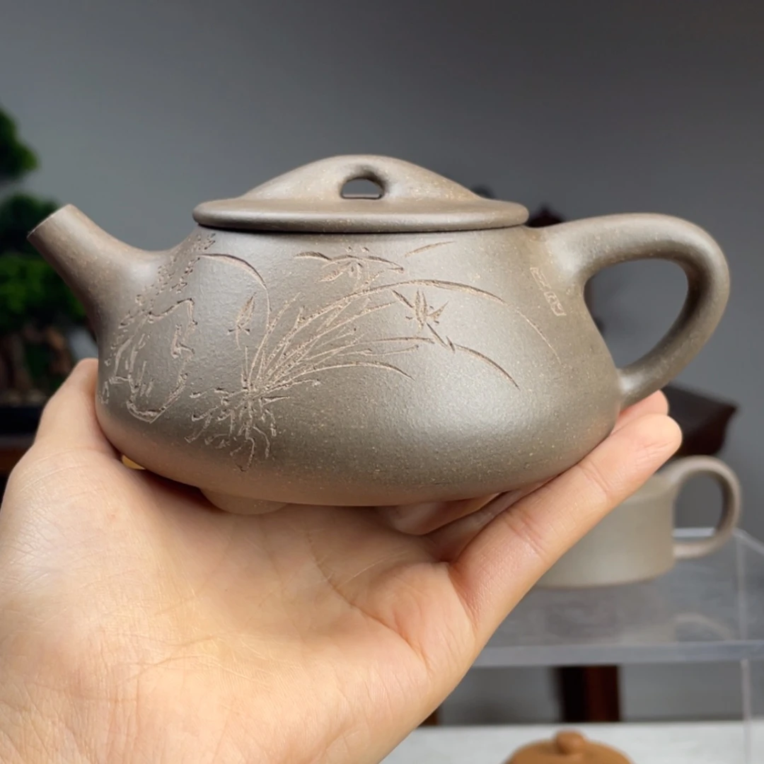 【闪购商品】紫砂茶壶木*青段景舟石瓢容量300cc