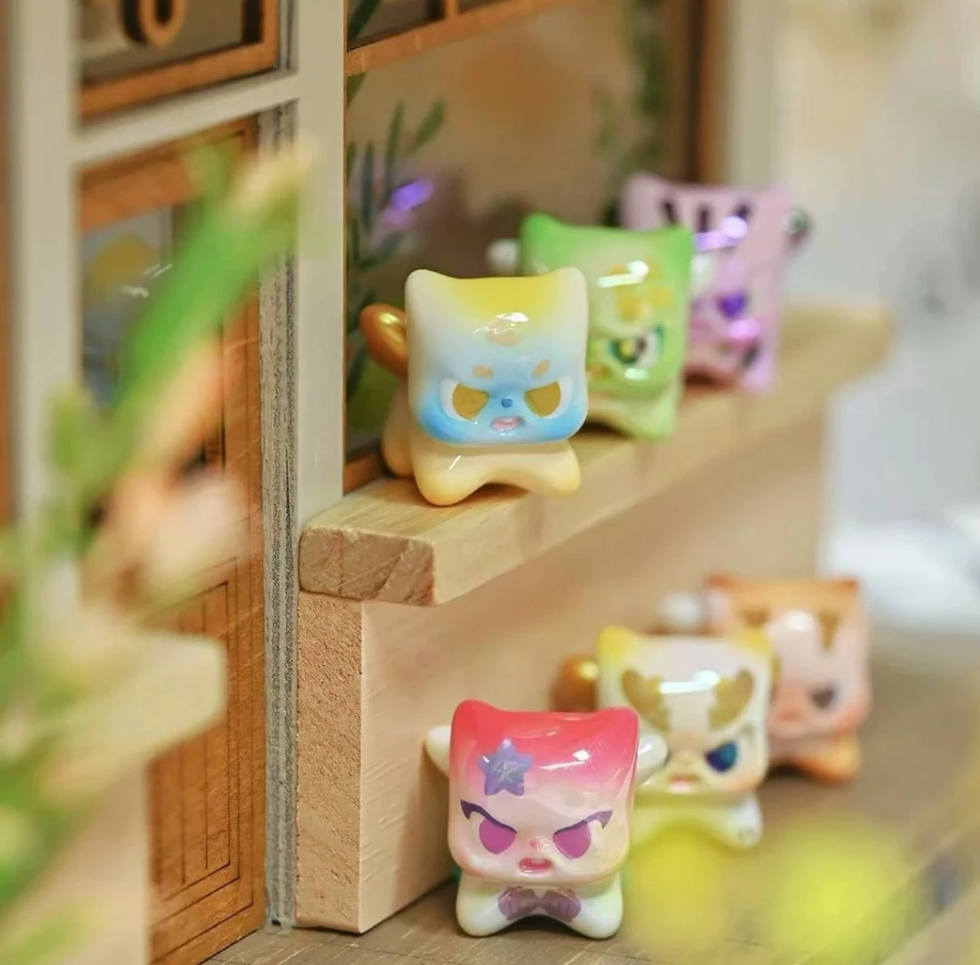 萌粒 pitty 萌兽出没 可爱猫猫潮玩公仔可做钥匙扣