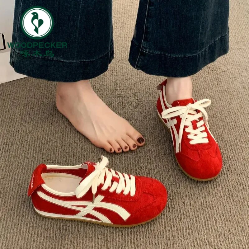 啄木鸟阿甘德训鞋2025爆款夏季薄款超火百搭运动休闲红色板鞋