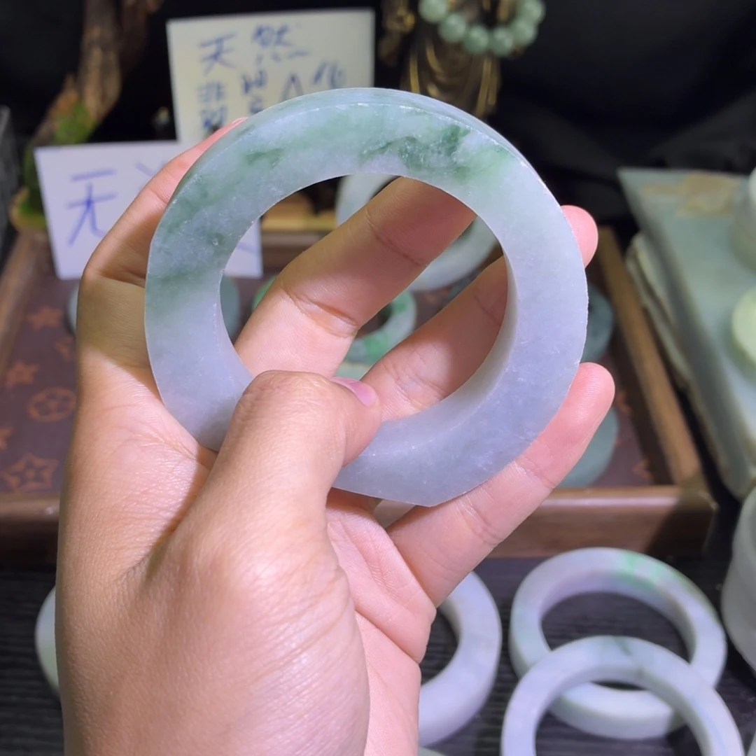 定制翡翠未镶嵌翡翠A货毛胚手镯定制