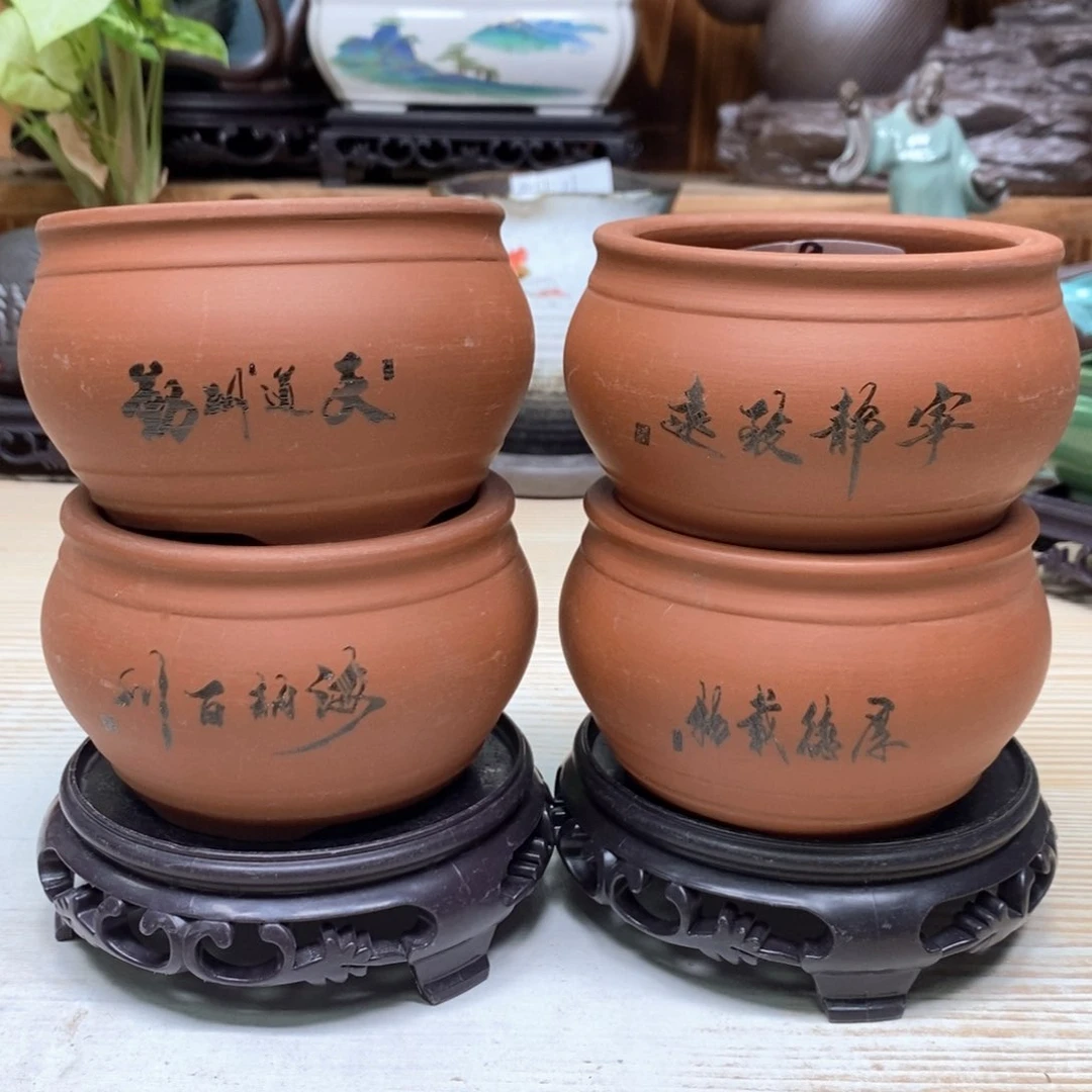 紫砂花盆陶瓷艺术花盆陶瓷