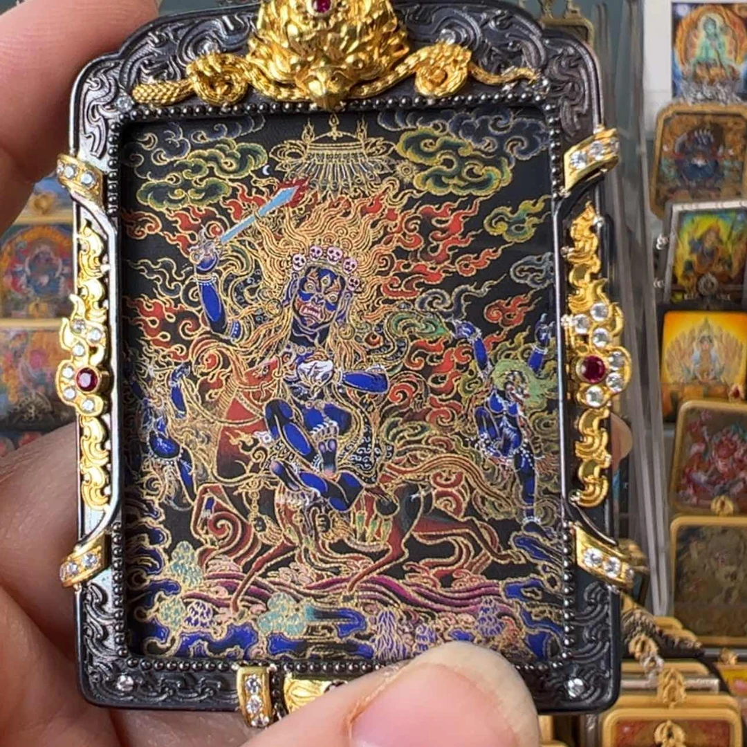 【闪购商品】吊坠✎****吉祥天母唐卡绘画作品