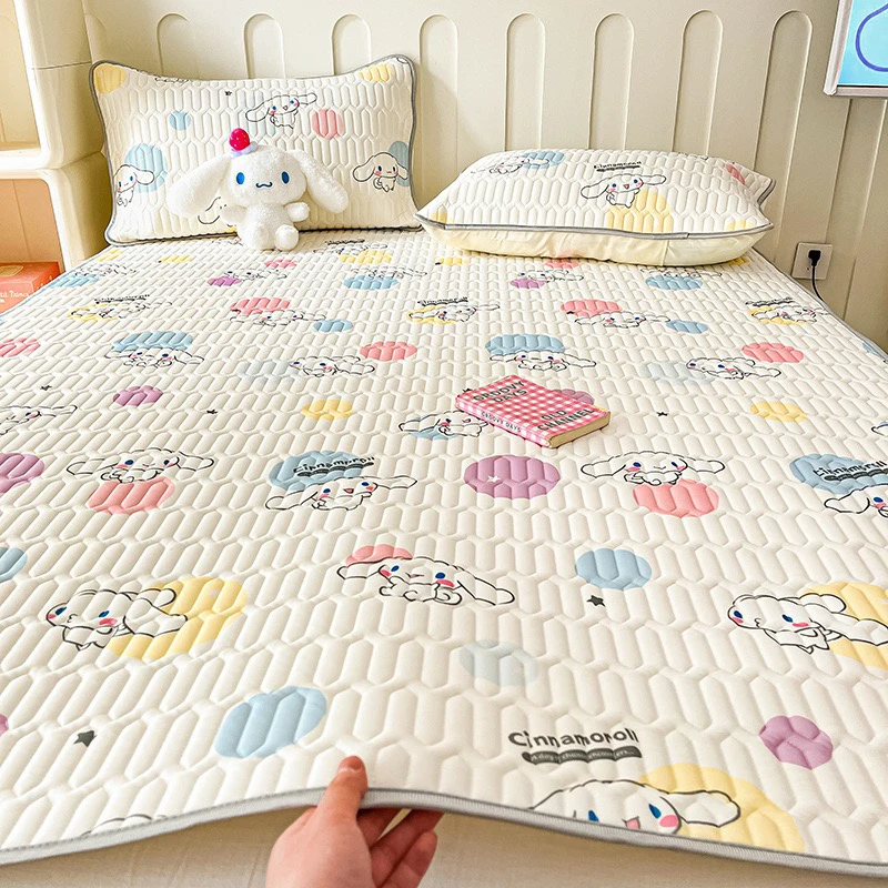 三丽欧正品乳胶凉席A类母婴凉感丝冰丝床垫三件套三丽欧卡通加厚