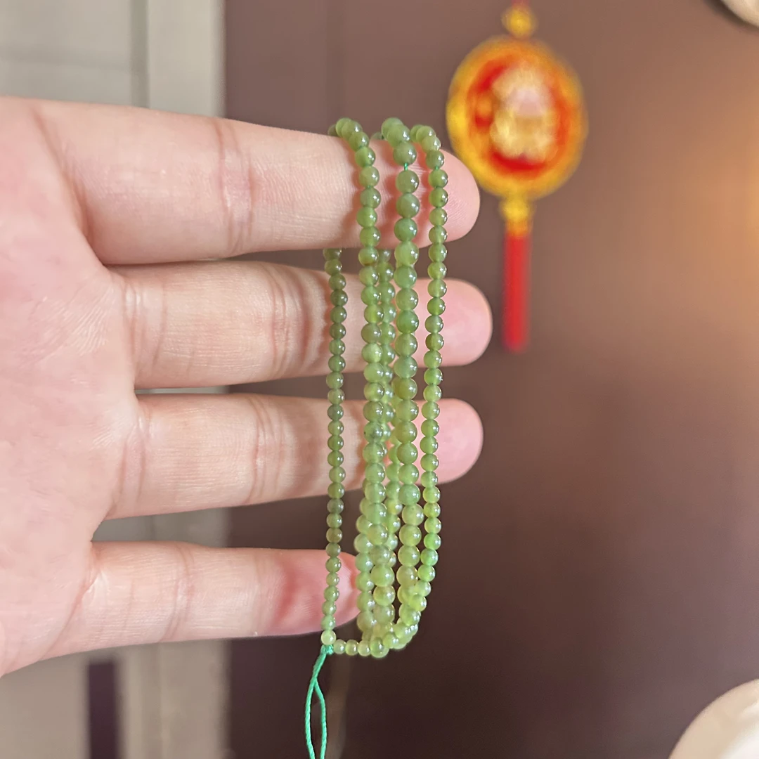 碧玉108圆珠项链