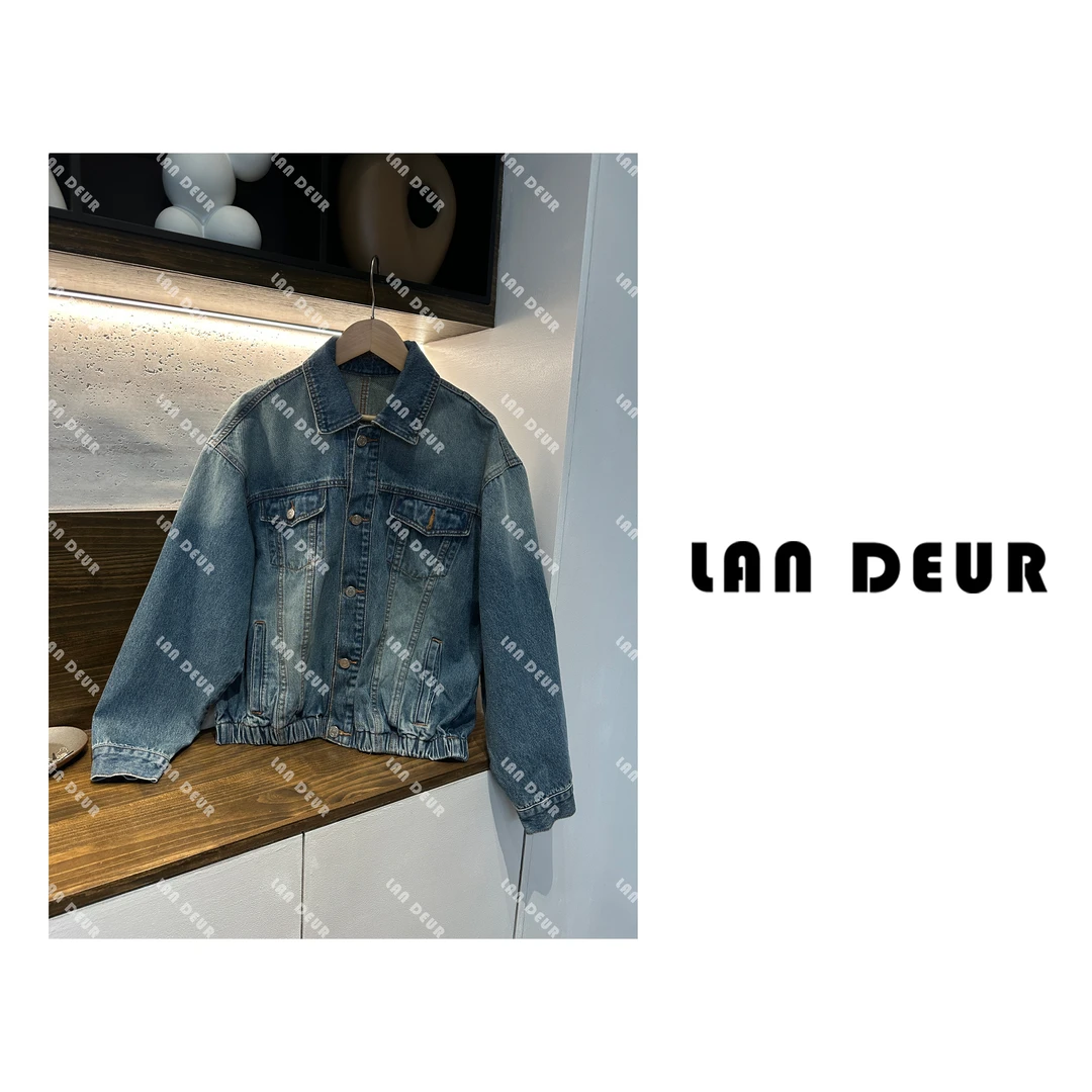 【英伦藏青】重工洗水复古休闲百搭夹克短款牛仔外套女上衣