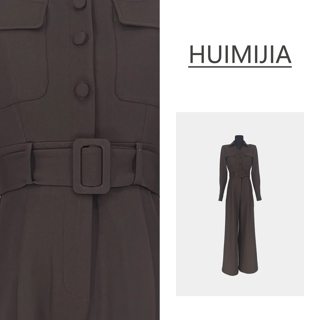 【秋季新款】高级感休闲时尚高腰直筒连体裤【Q25547】