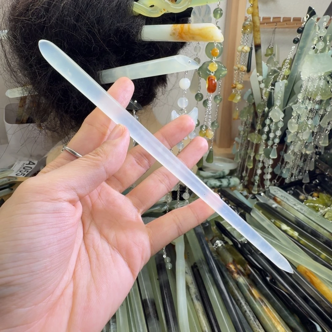 蛇纹石玉合金发饰