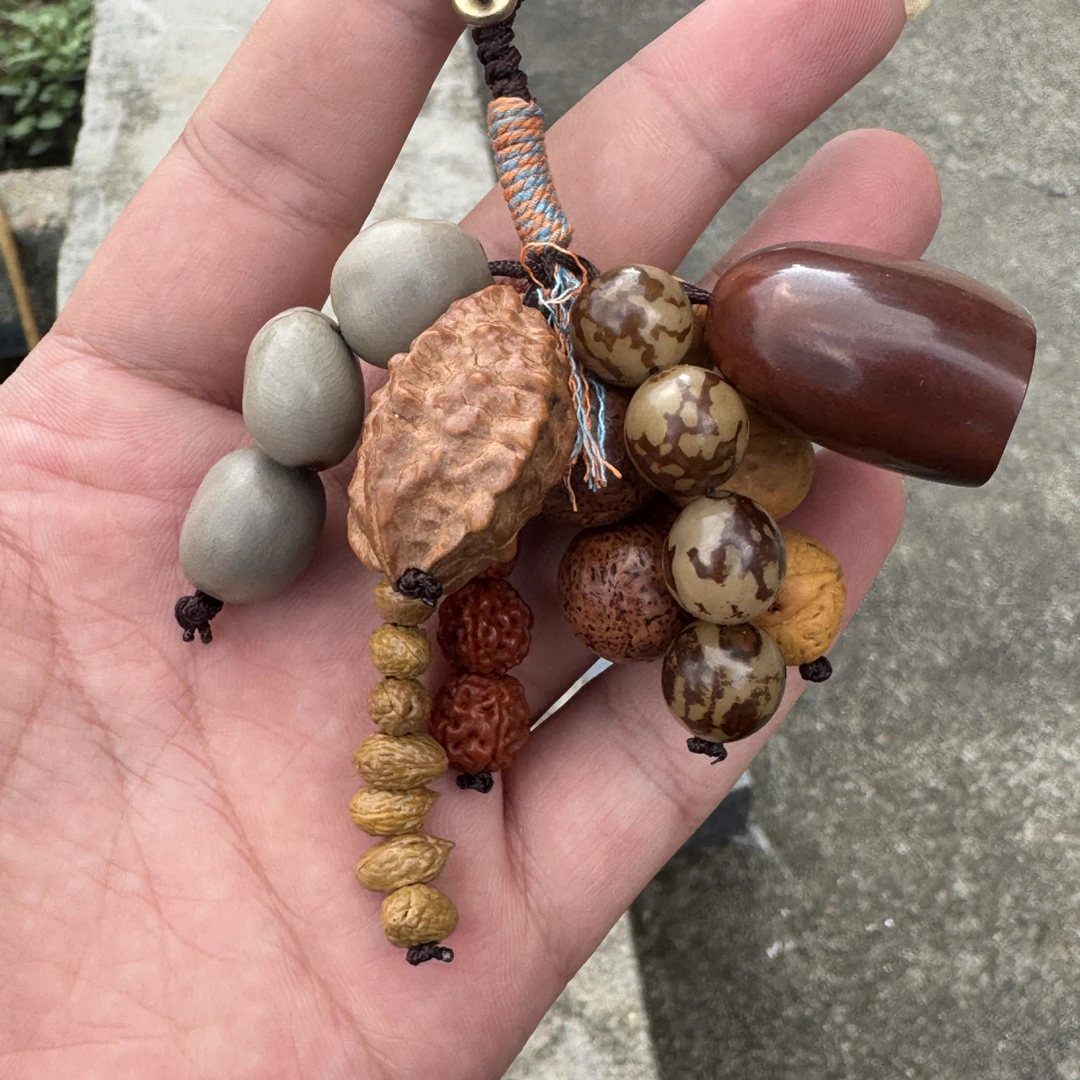 天然菩提子许愿种子包挂手工编织复古民族风文艺高级感挂件钥匙扣