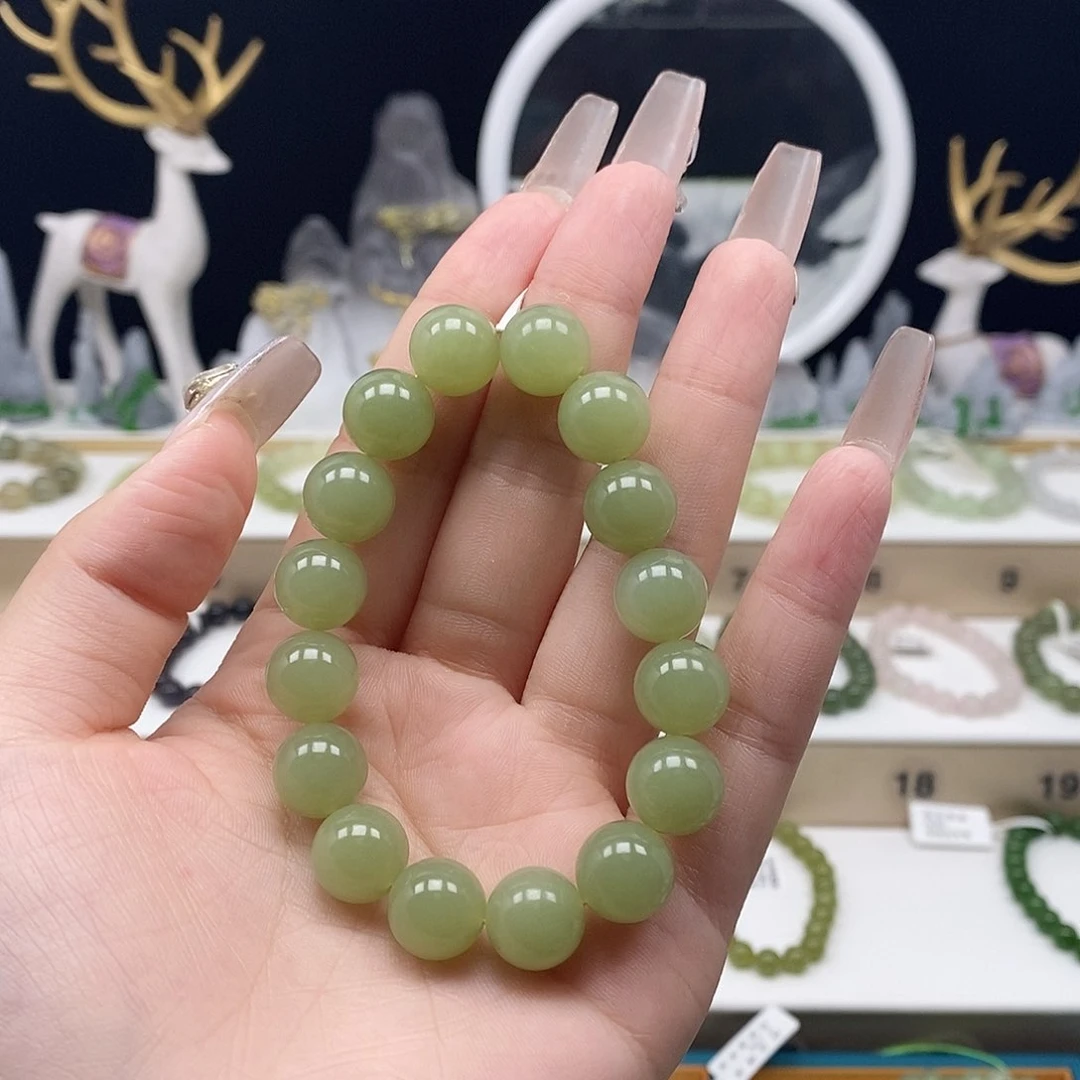 未镶嵌手串和田玉翠*