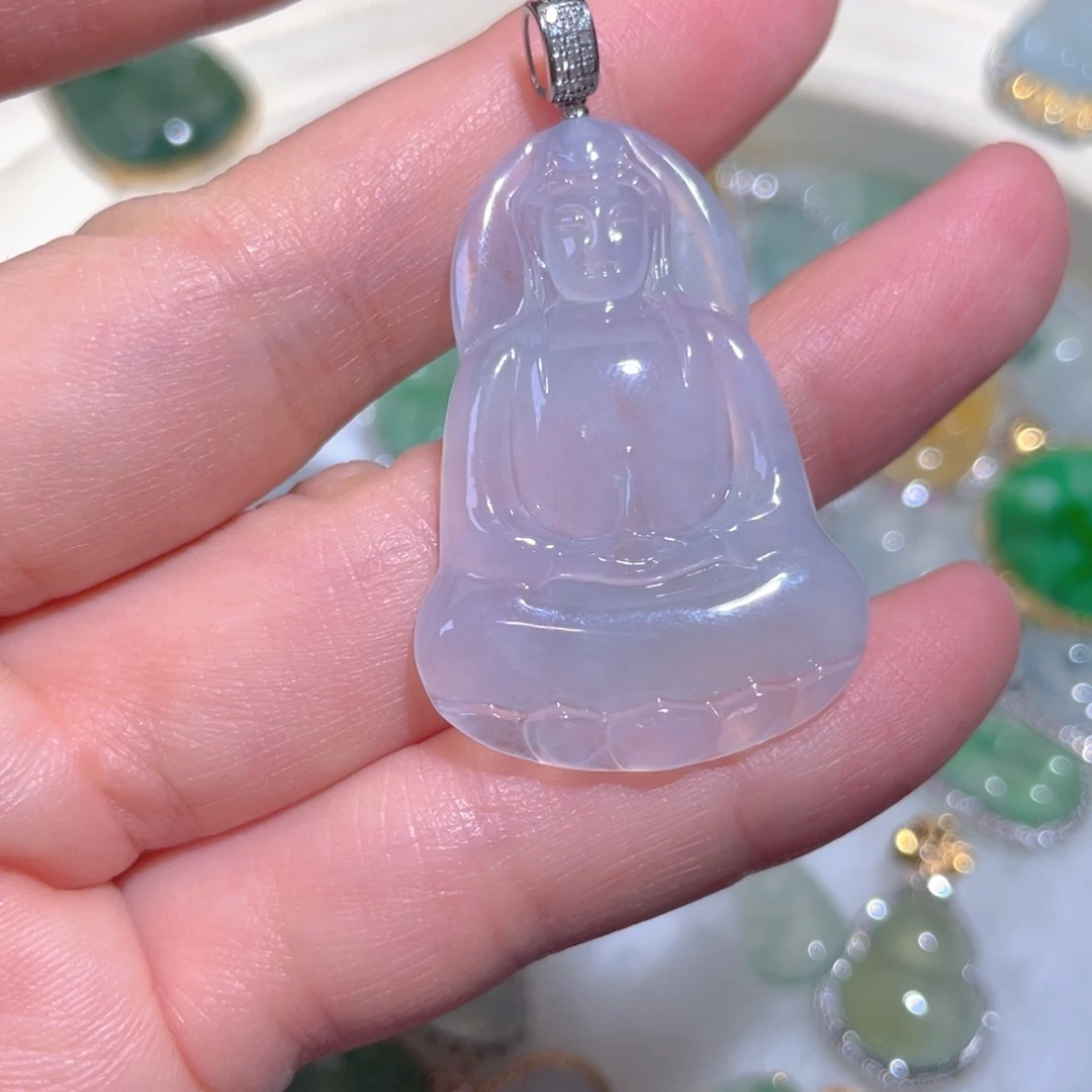 翡翠颈饰18K金镶嵌翡翠