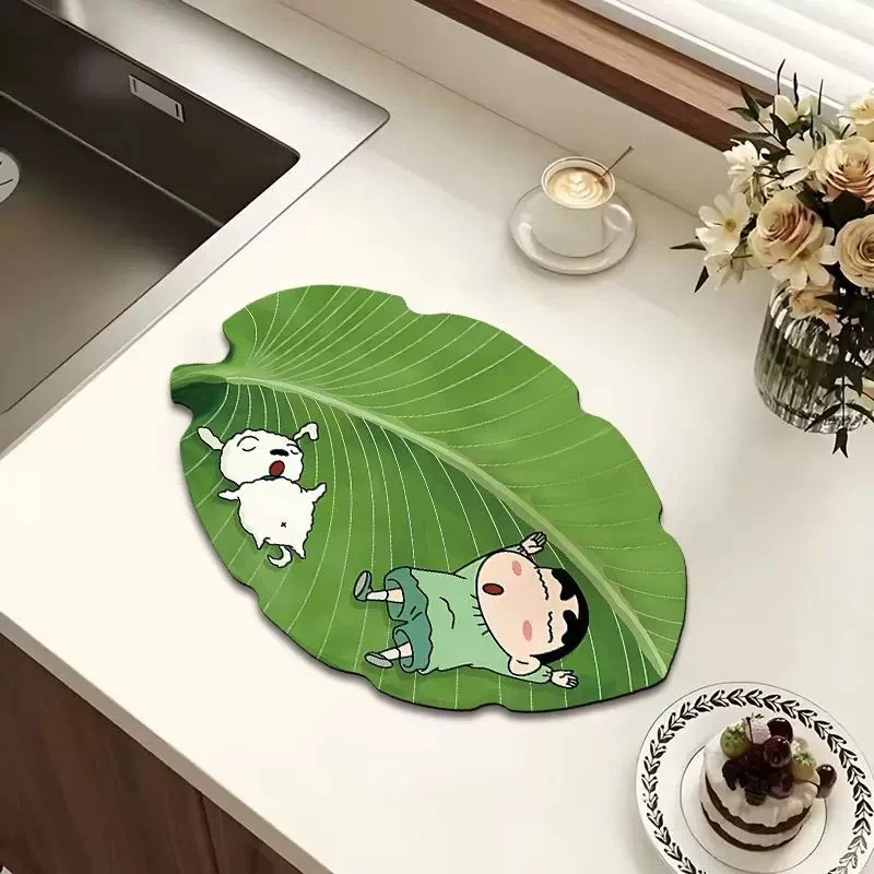 山海-393【40x50】两件装 蜡笔小新厨房吸水防滑沥水垫