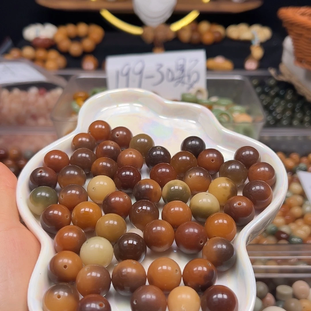 菩提根/象牙果手串卡16非料虎破圆100颗