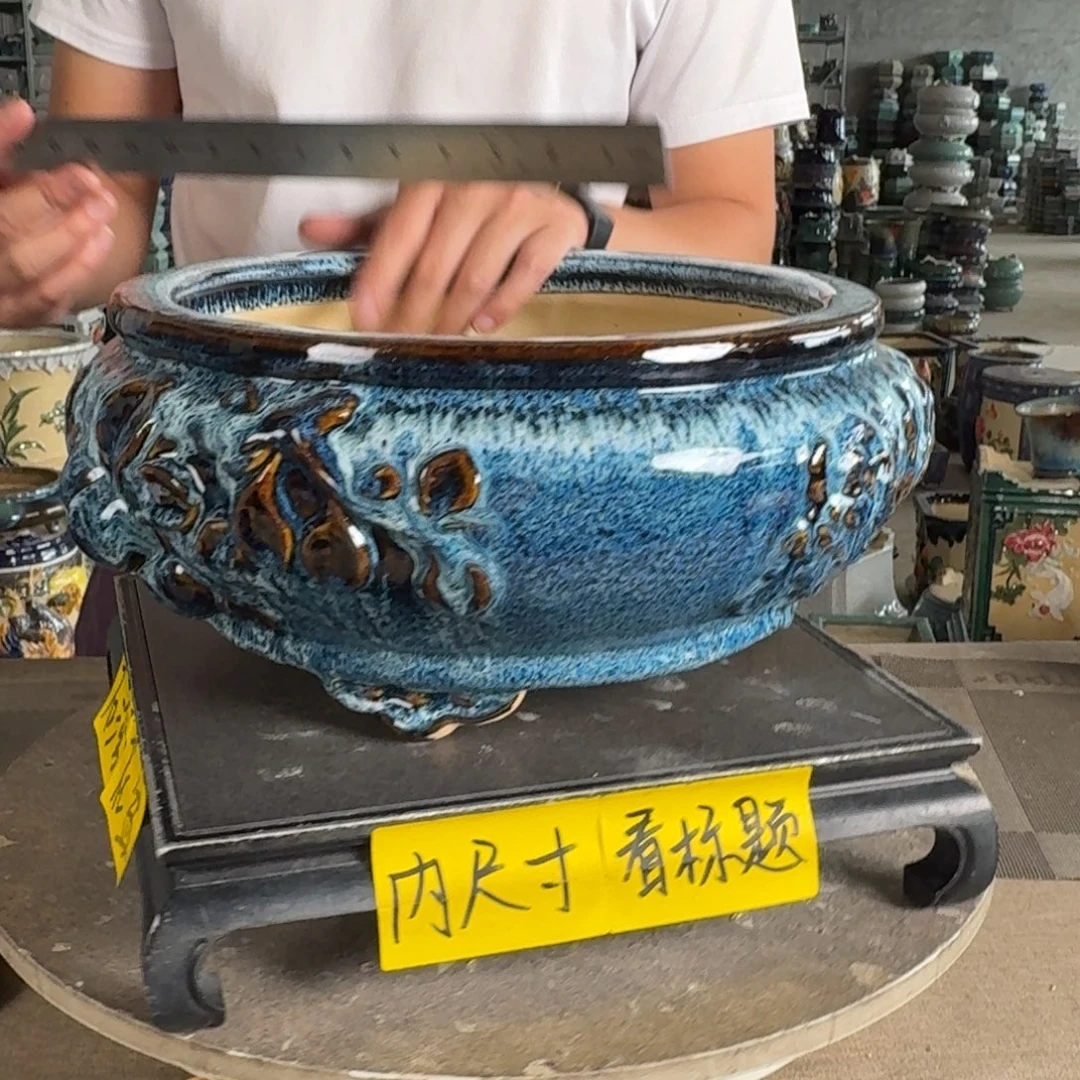 一风堂石湾花盆 内口26.5*11