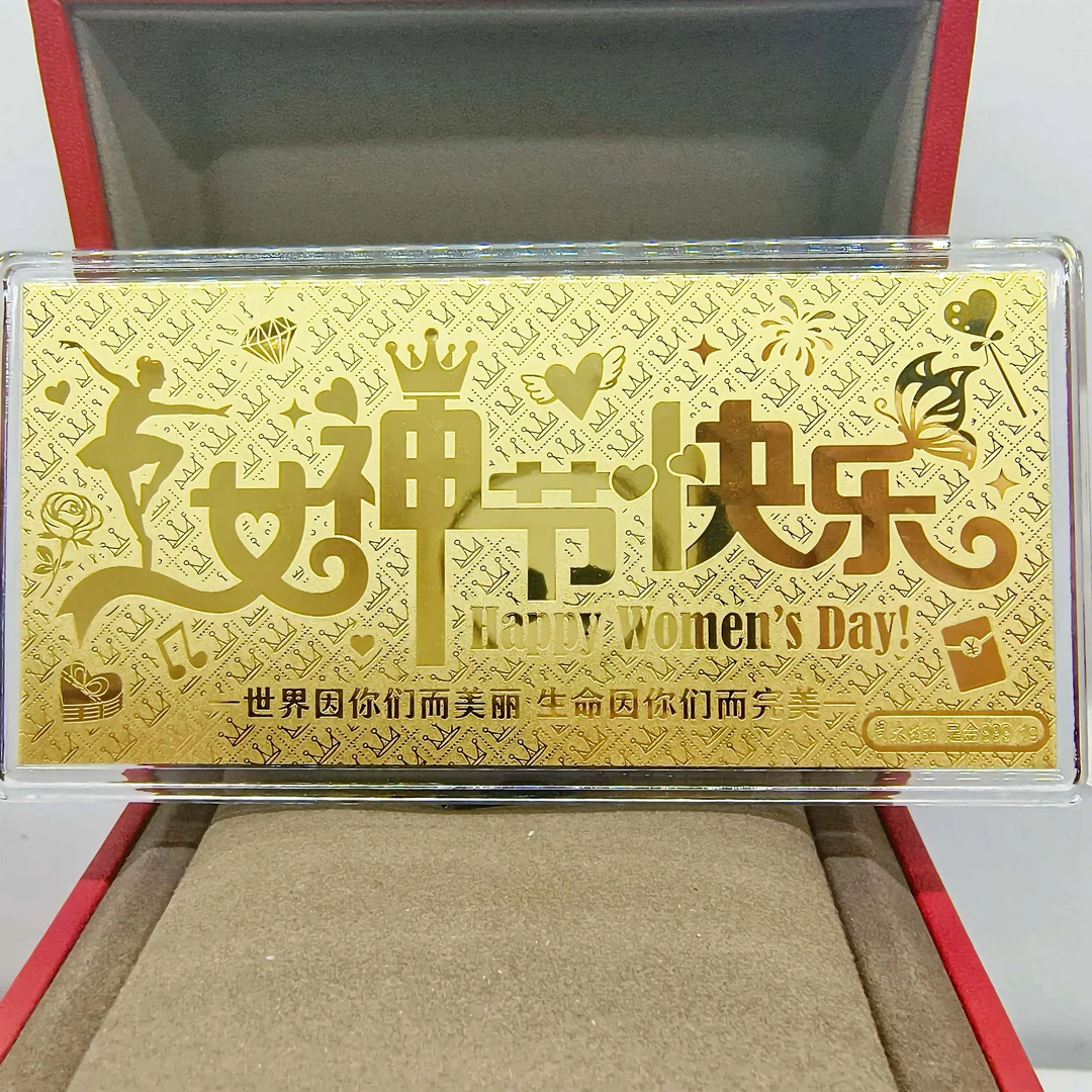 Chow Tai Seng/周大生足金999金条女神节快乐金钞金片金卡礼物