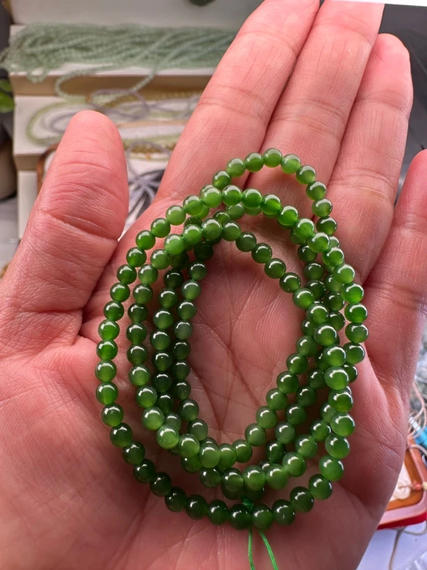 和田玉小米珠女士项链