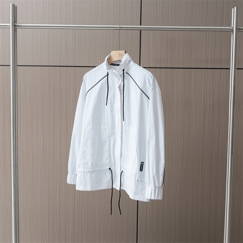 春夏季情侣款轻薄透气防晒夹克外套男女同款简约百搭薄外套Z1227