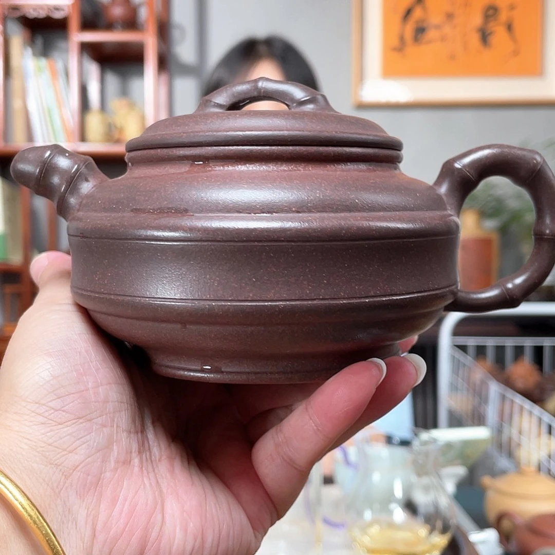 茶壶紫泥老天青双线竹鼓