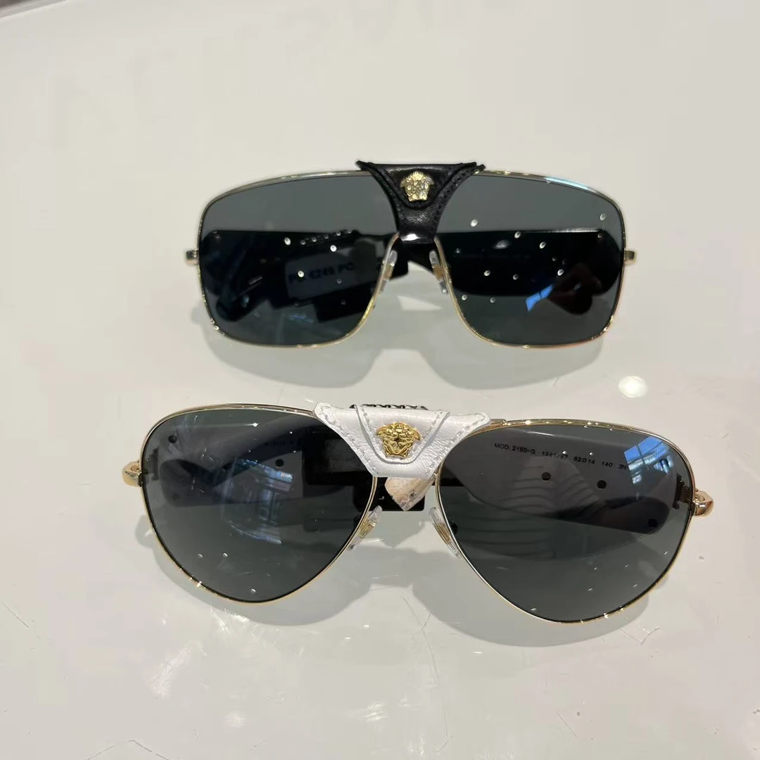 未使用 VERSACE/范思哲 美杜莎金扣骑行墨镜太阳镜多色