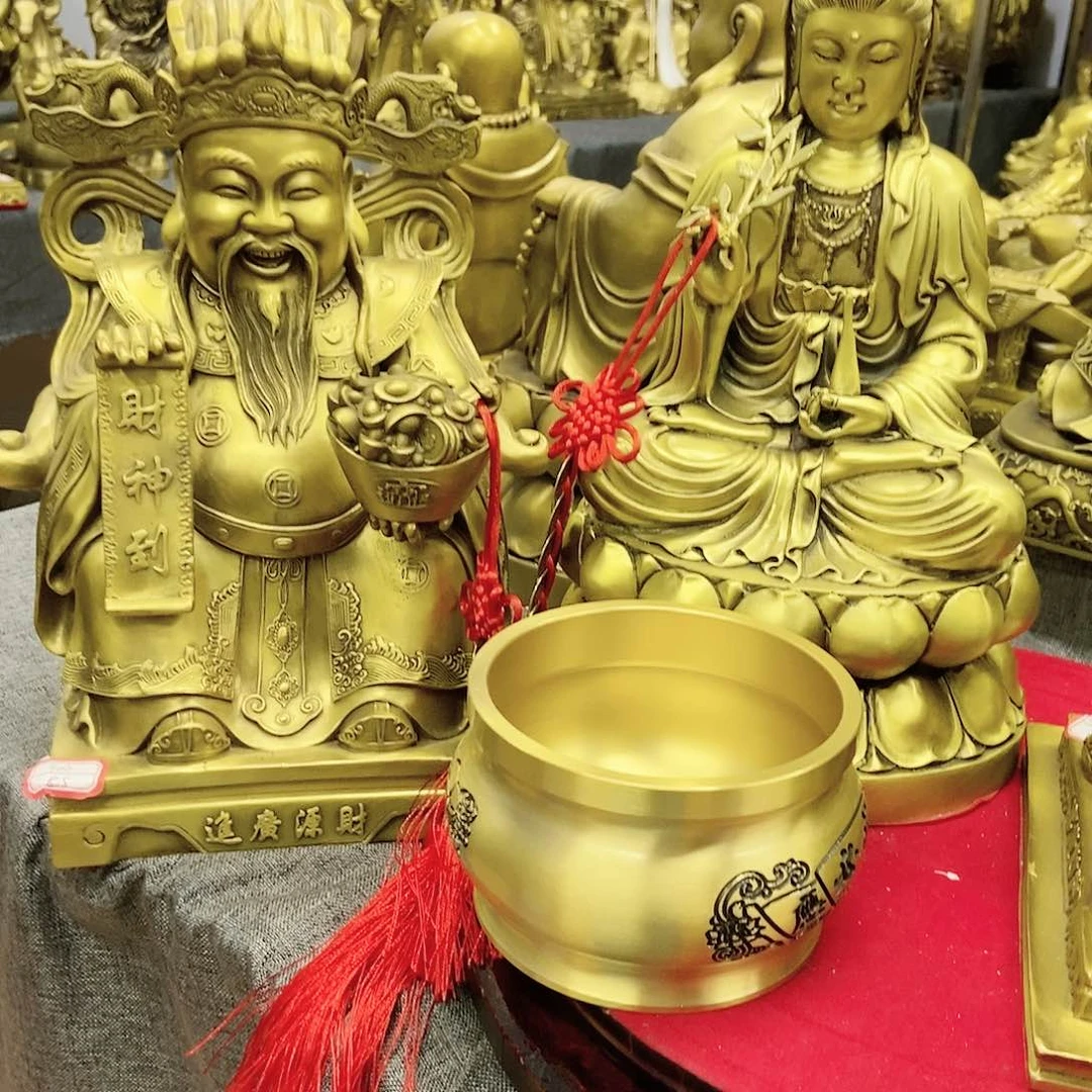 【闪购商品】脚*铜观音28财神爷25香炉11