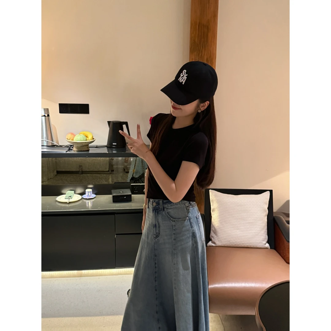 syna希娜 柔软舒适感侧收腰设计扭扭T恤