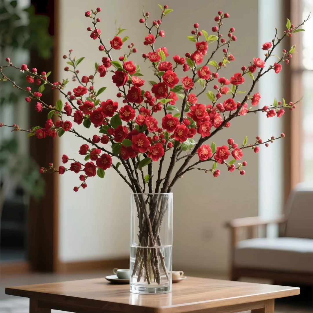 【水培梅花】鲜枝浓香型水培梅花枝红梅带花苞耐寒花卉绿植懒人好养