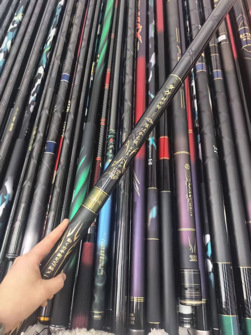 L MR限ちん版 じゃくふう传统炮杆钓鱼竿长杆打窝竿碳晶19调鱼竿DAWA