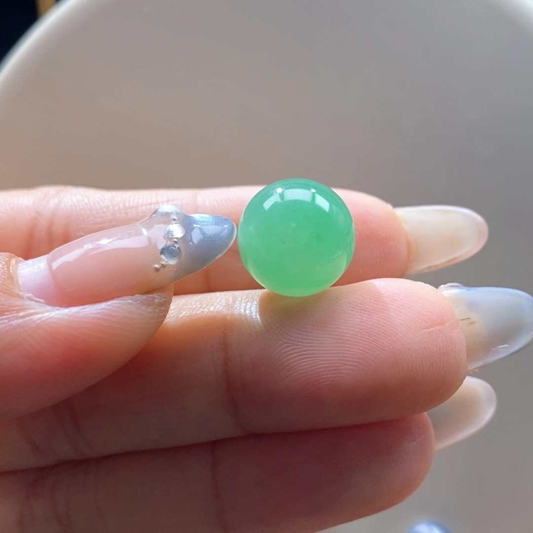 翡翠未镶嵌吊坠(不含链)翡翠满绿珠卡12.7