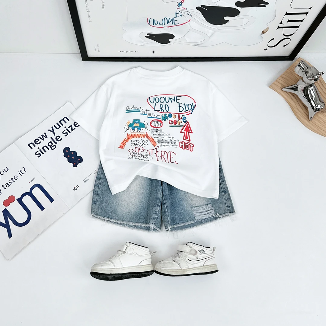 儿童短袖T恤夏季男童衣服夏装2025新款潮 BQ25183N 悠悠童话童装