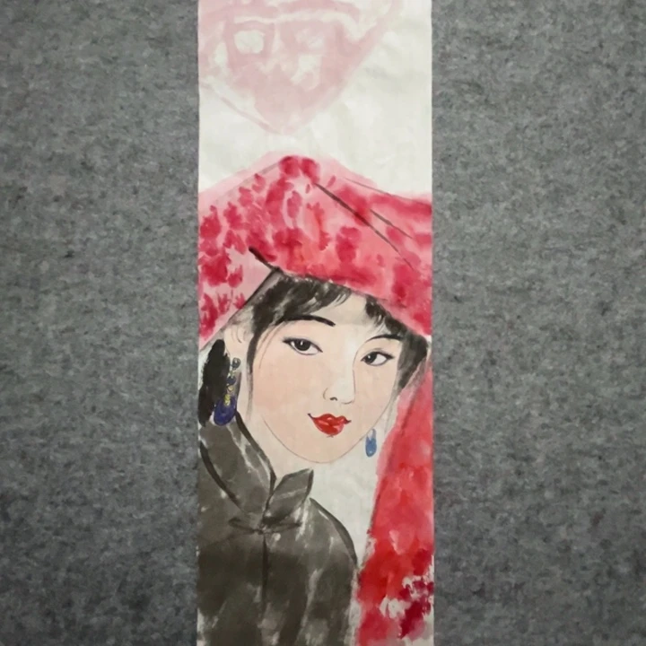 带灯款大鱼书画艺术作品