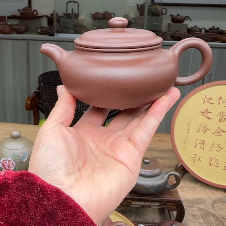 紫砂茶壶紫泥200 C C仿古壶