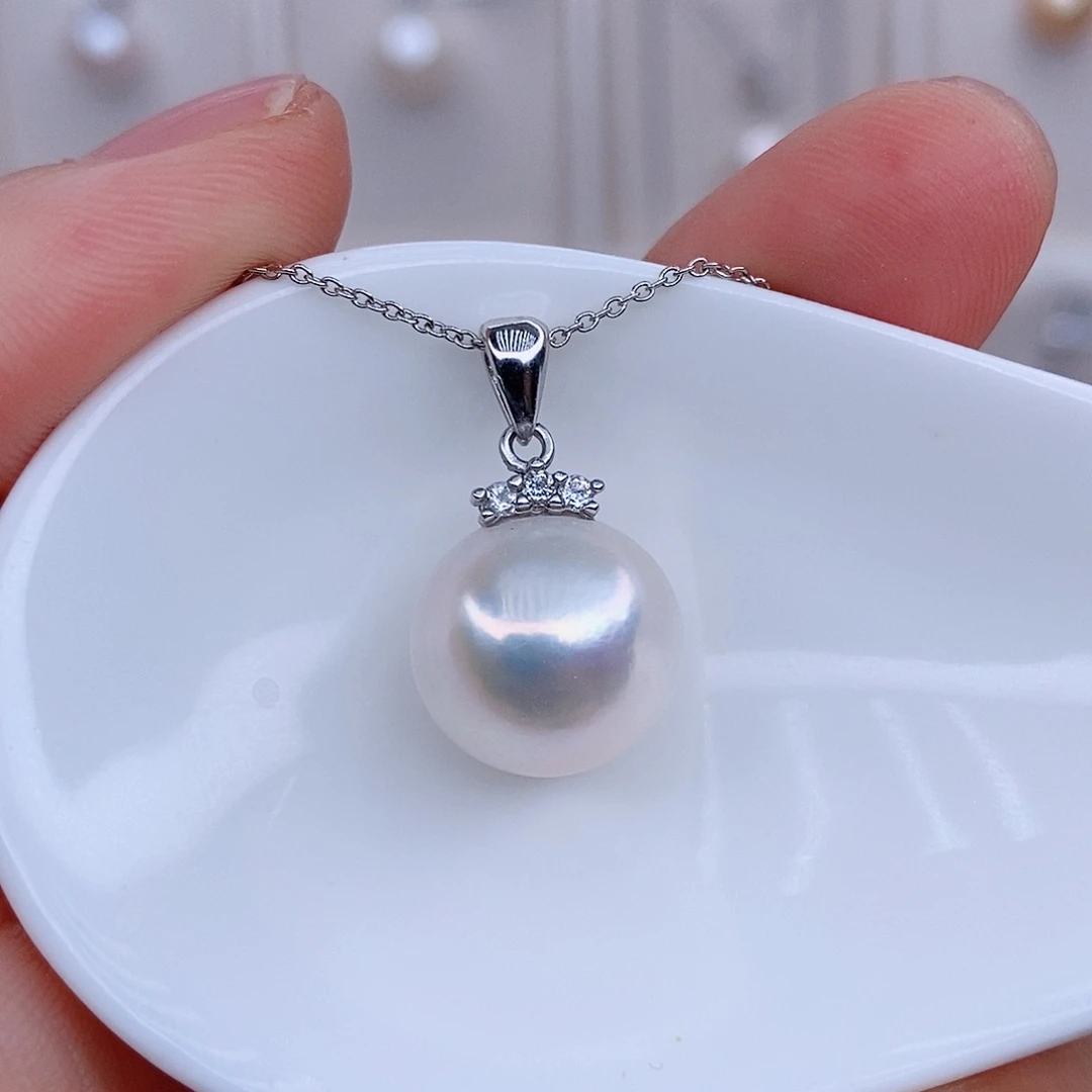 银S925镶嵌颈饰淡水珍珠