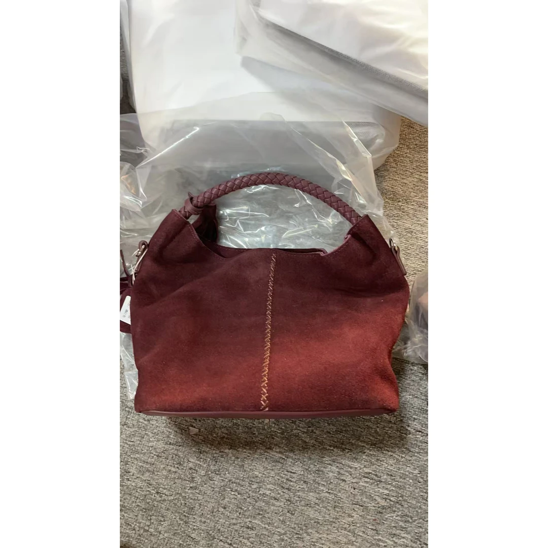 【点点福利】5168酒红清货有瑕】时尚轻奢百搭气质女包